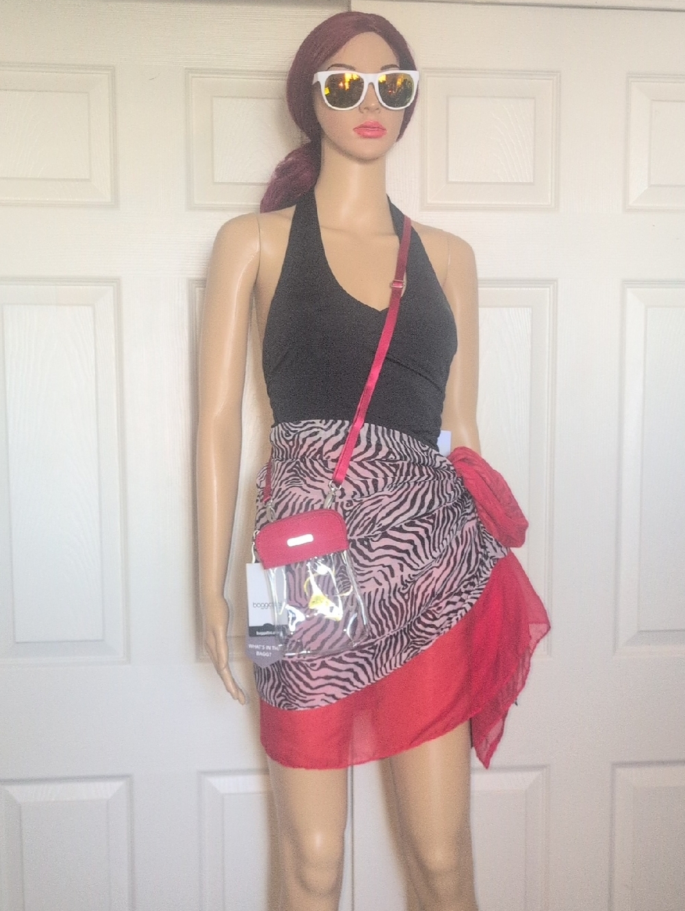 Onia Elena one piece swimsuit & Baggallini bag